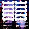 10 Pcs Holographic Multicolor Glitter Freckles, Glow Up Laser Silver Glitter Freckles Face Tattoo, Waterproof Face Sparkle Freckles, Long-lasting 48h Temporary Tattoos for Women view 2