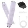 2 in 1 Women Electric Shaver - Dual Head Bikini Trimmer for Women Waterproof Wet & Dry Use Body Hair Trimmer and Facial Hair Remover, Painless Razors for Bikini Underarm Leg Arm Body Face, Purple view 1