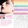 1250 PCS Face Gems, Self Adhesive Rhinestones for Makeup Eyes Rhinestones Face Jewels Rainbow Gems Faces Stick On, Body Eye Makeup Gem Festival Accessories Costume for Women (Colourful) view 2
