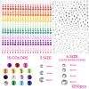 1250 PCS Face Gems, Self Adhesive Rhinestones for Makeup Eyes Rhinestones Face Jewels Rainbow Gems Faces Stick On, Body Eye Makeup Gem Festival Accessories Costume for Women (Colourful) view 3