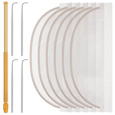11Pcs Wig Making Kit Including 4Pcs 13  4in Wig Lace and Wigs Installation Kit - 4 Ventilating Needles and 1 Brass Ventilating Holder, Comprehensive Wigs Making Supplies for Beginners, Professionals