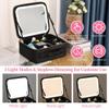 Cosmetic Storage Bag With Mirror, Travel Makeup Case With Customizable Compartments And Lighted Mirror view 4