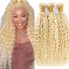 12A Blonde Bundles Human Hair 613 Bundle Unprocessed Brazilian Virgin Human Hair Water Wave 3 Bundles 20 22 24 Inch Double Weft Weave Hair Extension for Women 300g Total view 1