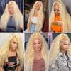 12A Blonde Bundles Human Hair 613 Bundle Unprocessed Brazilian Virgin Human Hair Water Wave 3 Bundles 20 22 24 Inch Double Weft Weave Hair Extension for Women 300g Total view 3