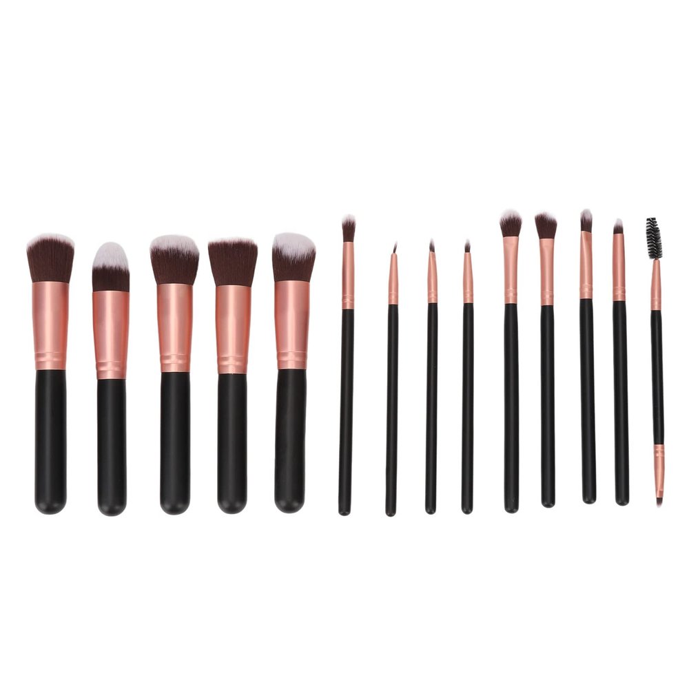 14pcs Makeup Brushes Set | Soft & Dense Synthetic Fiber | Blush/Eyeshadow/Concealer Brushes | Lightweight for Beginners & Experts | Travel - Friendly