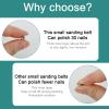 102 Pcs Mini Nail Sanding Bands, 180 Grit Small Sanding Files for Nail Drill, Durable Polishing Bands for Acrylic Nails, Gel Removal & Shaping with Smooth Surface (White) view 3