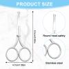 3 Pcs Nose Hair Trimmer Facial Hair Small Grooming Scissors Eyebrow Nose Hairs Mustache Beard Eyelashes Ear Trimming Kit Curved Rounded Safety Tip Clippers for Men Women Hairs Cutting view 2