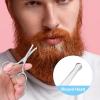 3 Pcs Nose Hair Trimmer Facial Hair Small Grooming Scissors Eyebrow Nose Hairs Mustache Beard Eyelashes Ear Trimming Kit Curved Rounded Safety Tip Clippers for Men Women Hairs Cutting view 4