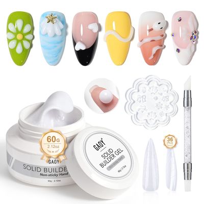 GAOY 60g 3D Sculpting Gel for Nails Carving Modeling and Extension, White