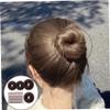 34PCS/Set Hair Bun Maker, 4 Sizes Coffee Hair Bun Donut with Bobby Pins for Kids Girls Donut view 2
