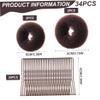 34PCS/Set Hair Bun Maker, 4 Sizes Coffee Hair Bun Donut with Bobby Pins for Kids Girls Donut view 4