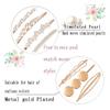 10pcs/set Gold Pearl Bobby Pins Women Girls Valentines Hair Clip Barrettes Decorative Accessories Bridal Wedding Birthday Prom Xmas Holiday Party Gift view 3
