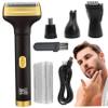 Electric Shavers for Men, 4-in-1 Painless Foil Shaver with LED Display, Rechargeable Cordless Beard Trimmer for Men Face Nose Eyebrows Hair Shavers for view 1