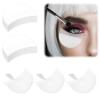 100 Pcs Eyeshadow Shields, Eyeshadow Makeup Tape Professional Stencil Patches Lint-Free Gel Under Eye Pads, Half-Moon Shape for Eyelash Extensions, Eyeliner, Lip Tinting Makeup, Prevents Residue view 2