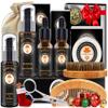 XIKEZAN Mens Gifts, Beard Grooming Kit with Sweet Orange Beard Wash,Oil, Conditioner,Balm,Brush,Comb,Cool Mens Christmas Secret Santa Gifts for Dad Husband Grandpa Boyfriend Him Stocking Stuffers view 1