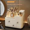 360 Rotating Makeup Organizer for Vanity with Drawers, Large Capacity Cosmetic Display Case, skincare organizer, Cosmetic Organizer for Lipstick, Skincare, Brushes, Eyeshadow view 2