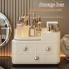 360 Rotating Makeup Organizer for Vanity with Drawers, Large Capacity Cosmetic Display Case, skincare organizer, Cosmetic Organizer for Lipstick, Skincare, Brushes, Eyeshadow view 3