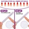 200 Pcs Nail Files, 100/180 Grit Double Sided Emery Boards, Reusable Washable Nail Files for Acrylic Natural Gel Nails, Professional Manicure Pedicure Tools for Home Salon view 3