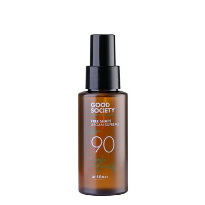 Artgo Good Society Free Shape Argan Supreme Serum (2.55 oz)  Hydrating Argan Hair Oil with Anti-Frizz, Heat Protectant for Soft, Shiny Hair
