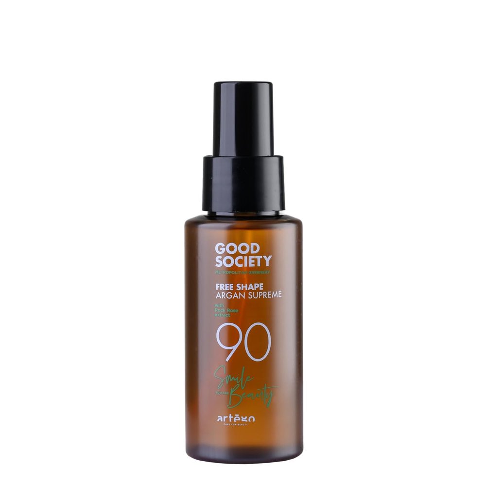 Artgo Good Society Free Shape Argan Supreme Serum (2.55 oz)  Hydrating Argan Hair Oil with Anti-Frizz, Heat Protectant for Soft, Shiny Hair