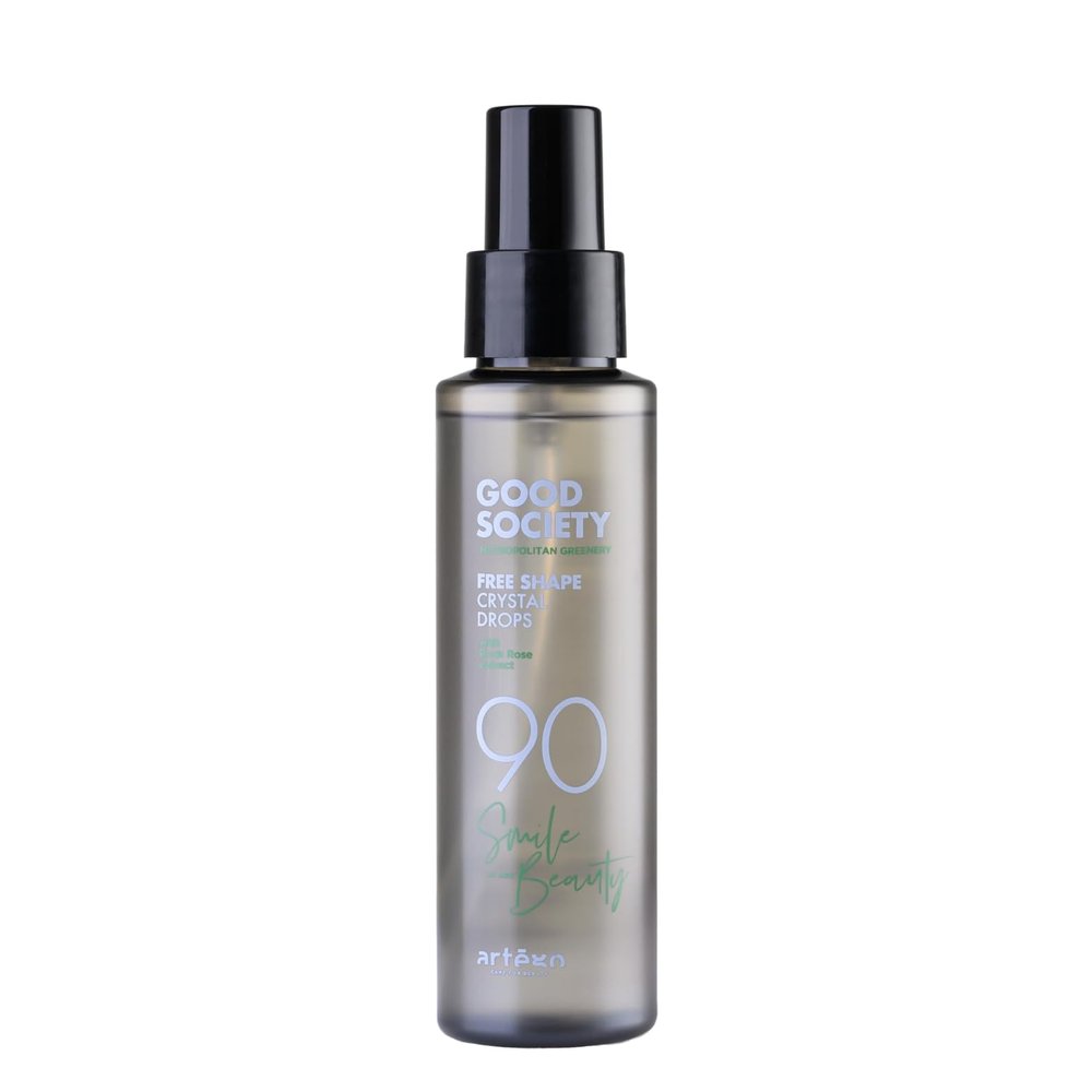 Artgo Good Society Free Shape Crystal Drops (3.4 oz)  Frizz Control Hair Serum for Smooth, Shiny, Heat-Protected Hair