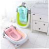 Baby Bath Pillow Newborn Baby Non-Slip Bath Pillow Boys Girls Unisex for 0-12 Months Blue Blue, Bathing view 2