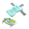 Baby Bath Pillow Newborn Baby Non-Slip Bath Pillow Boys Girls Unisex for 0-12 Months Blue Blue, Bathing view 4
