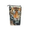 FZQVSLCM Telescopic Pencil Case Year of the Tiger Face Standing Pen Holder Pop Up Pencil Pouch Cute Stand up Cosmetics Bag Travel Makeup Bag Portable Toiletry Bag for Women Men Office Supplies view 3