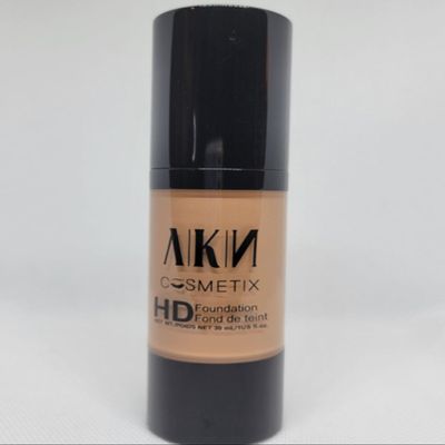 A|K| Cosmetix HD Skin Perfect Foundation, Oil-Free, Buildable Coverage, 13 Shades, All Skin Types, Natural Finish, Camera-Ready, Antioxidant-Rich (Porcelain)