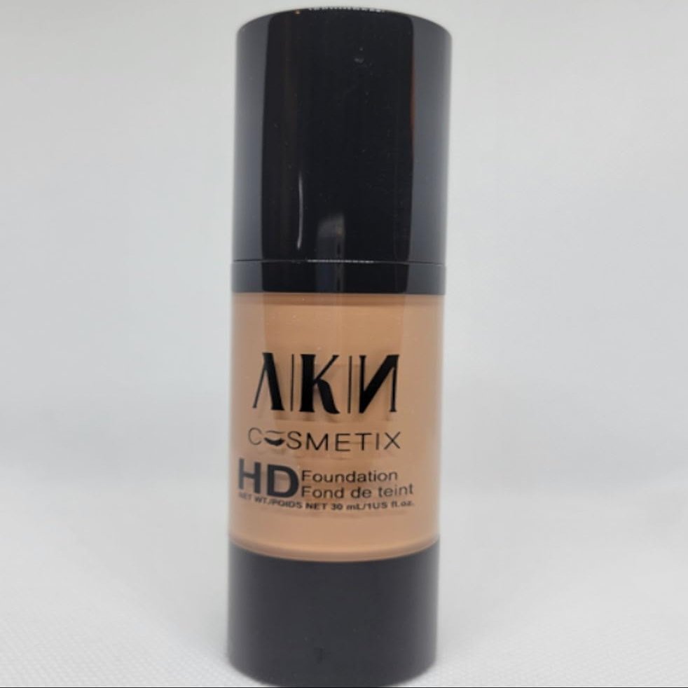 A|K| Cosmetix HD Skin Perfect Foundation, Oil-Free, Buildable Coverage, 13 Shades, All Skin Types, Natural Finish, Camera-Ready, Antioxidant-Rich (Porcelain)