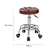 HUANGJIAVT Round Rolling Beauty Stool on Wheels  PU Leather Swivel Chair, Height Adjustable Salon Stool, Kitchen & SPA Ergonomic Design for Comfort and Mobility view 2