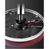 HUANGJIAVT Round Rolling Beauty Stool on Wheels  PU Leather Swivel Chair, Height Adjustable Salon Stool, Kitchen & SPA Ergonomic Design for Comfort and Mobility view 4