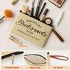 NBIAN Luxury Makeup Bag Gift for Bridesmaid Proposal, Bachelorette Swag, Bridal Party - Thoughtful Present Women Ladies Friend Coworker - Travel Cosmetic Organizer view 3