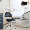 HUANGJIAVT Ergonomic Saddle Chair with Backrest  Adjustable Height Rolling Stool for Dental, Clinic, Tattoo, Office & Kitchen Use Thick Cushion, Heavy Duty, Swivel Seat Improved Posture view 1