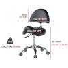 HUANGJIAVT Ergonomic Saddle Chair with Backrest  Adjustable Height Rolling Stool for Dental, Clinic, Tattoo, Office & Kitchen Use Thick Cushion, Heavy Duty, Swivel Seat Improved Posture view 2