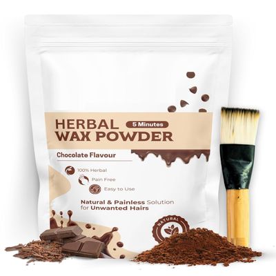 Hair Remover Wax Powder For Women, Chocolate Hair Removal Powder, Natural & Painless Waxing For All Skin Types, Gentle Formula For Hands, Legs, Underarms, Bikini, 100 Gm (Pack Of 1)