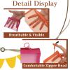 12 Pack Mesh Zipper Pouch Bags, Nylon Mesh Purse Organizer Pouches Portable Travel Pouch Zippered Pencil Pouches Small Cosmetic Bag Diaper Bag Organizer(Gray,Black,Green,Orange,Rose,Red,Light Blue) view 3