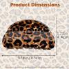 JazSwirl Leopard Print Hair Claw Clip for Women, 4 x 2.1 In Acrylic Leopard and Cheetah Claw Clip, Brown Cheetah Hair Clip for Ponytails Buns Thick Hair (Brown Half-Moon) view 2
