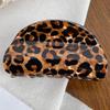 JazSwirl Leopard Print Hair Claw Clip for Women, 4 x 2.1 In Acrylic Leopard and Cheetah Claw Clip, Brown Cheetah Hair Clip for Ponytails Buns Thick Hair (Brown Half-Moon) view 4