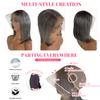 12 Inch Grey Salt & Pepper Bob Wigs Human Hair for Women 13x6 HD Lace Front Wig Human Hair Pre Plucked Pre Cut Glueless Straight Silky Short Bob Wigs with Baby Hair 180% Density 6 Inch Deep Parting view 4