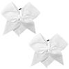 SUNNYCLUE 2Pcs Bow Hair Scrunchies Bow Scrunchies 20Mm Large White Soft Polyester Ribbon Bowknot Hair Ties with Long Tails Elastic Rubber Bands for Women Adults Holiday Fashion Gifts Accessories view 1