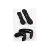 2 Pieces(1Large+1Small) Women Hair Styler Foam Sponge Donut Maker Ponytail Bun Tie Hair Clip Black view 3