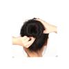 2 Pieces(1Large+1Small) Women Hair Styler Foam Sponge Donut Maker Ponytail Bun Tie Hair Clip Black view 4