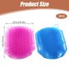 2Pcs Silicone Body Scrubber, Non-Slip PVC Massage Gloves with Hanging Hole Practical Double Sided Brush for Showering Massage view 2