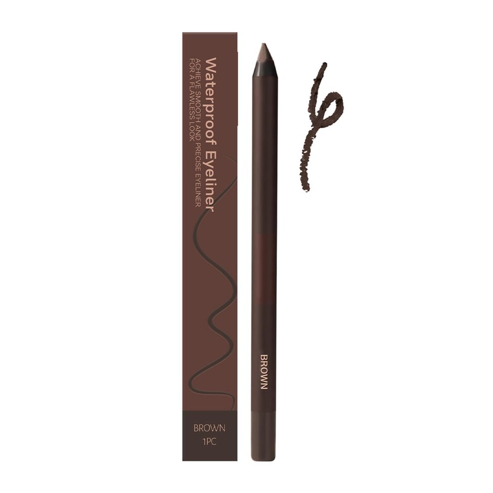 24 HR Waterproof Eyeliner Double Sharpenable Eye Pencil, Easy to Apply, No Smudging, Smooth and Easy to Color, Create a Natural or Personal Look (#05 Brown)