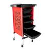 Collapsible Wagon Cart with Wheels Foldable Folding Wagons Carts Silent Universal Wheels,Salon Hairdresser Storage Cart with 5 Drawers on Wheels for Salon Spa Organization and Convenience (R view 3