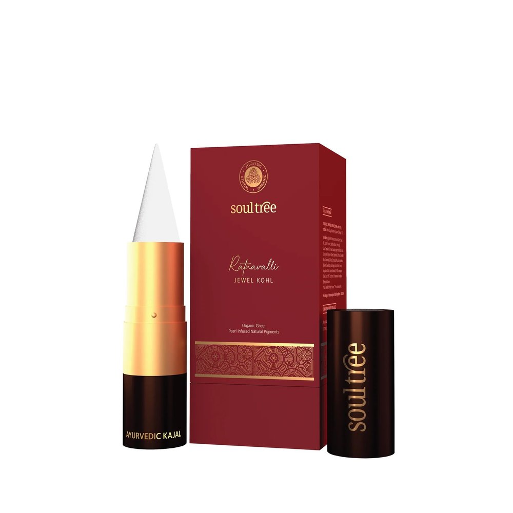 Ayurvedic Kajal .Soul. tree's | Ratnawali's Jewel khol Kajal | Shweta Mukta (White shade)-006-3gm | Infused with white Peral powder (Shweta Mukt)