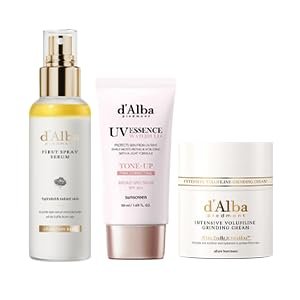 d'alba Piedmont White Truffle Spray Serum & Waterfull Tone-Up Sunscreen BROAD SPECTRUM SPF 50+, Grinding Cream