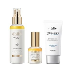 d'alba Piedmont White Truffle Spray Serum & Waterfull Essence Sunscreen BROAD SPECTRUM SPF 50+, Double Serum 30ml