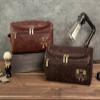 Personalized Men's Leather Toiletry Bag,Shaving Kit Groomsmen Gifts,Custom Name Mens Toiletry Bags for Traveling,Gifts for Boyfriend Dad Husband Birthday Anniversary Christmas Wedding (Coffee) view 3